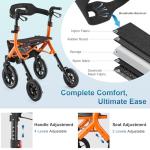 MAXWALK Foldable Rollator Walker for Seniors