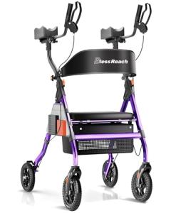 Heavy Duty Rollator Walker for Seniors - 450lb Capacity