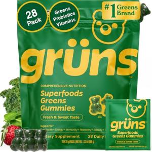Gruns Super Greens Multivitamin Gummies for Seniors
