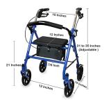 McKesson Rollator Walker with Seat and Wheels