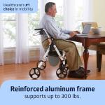 Medline Empower Rollator Walker with Memory Foam Seat