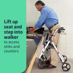 Medline Empower Rollator Walker with Memory Foam Seat