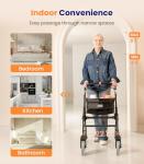 Compact Rollator Walker for Small Spaces