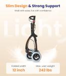 Compact Rollator Walker for Small Spaces