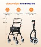Compact Rollator Walker for Small Spaces