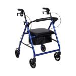 Lightweight McKesson Rollator Walker with Seat, Blue