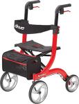 Drive Medical Nitro Euro-Style 4-Wheel Walker, Red