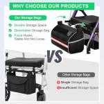 Rollator Walker with Seat for Seniors - Purple