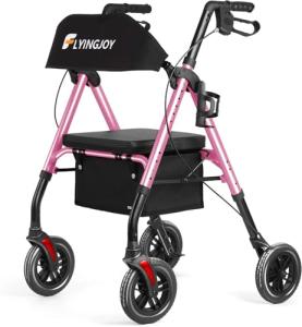 FlyingJoy Foldable Walker for Seniors with Seat