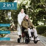 ELENKER 2-in-1 Rollator Walker and Transport Chair