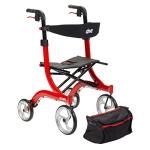 Drive Medical Nitro Euro-Style 4-Wheel Walker, Red