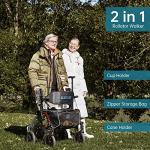 ELENKER 2-in-1 Rollator Walker and Transport Chair