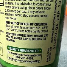 Spring Valley Biotin 5,000 mcg Softgels, 120 Count