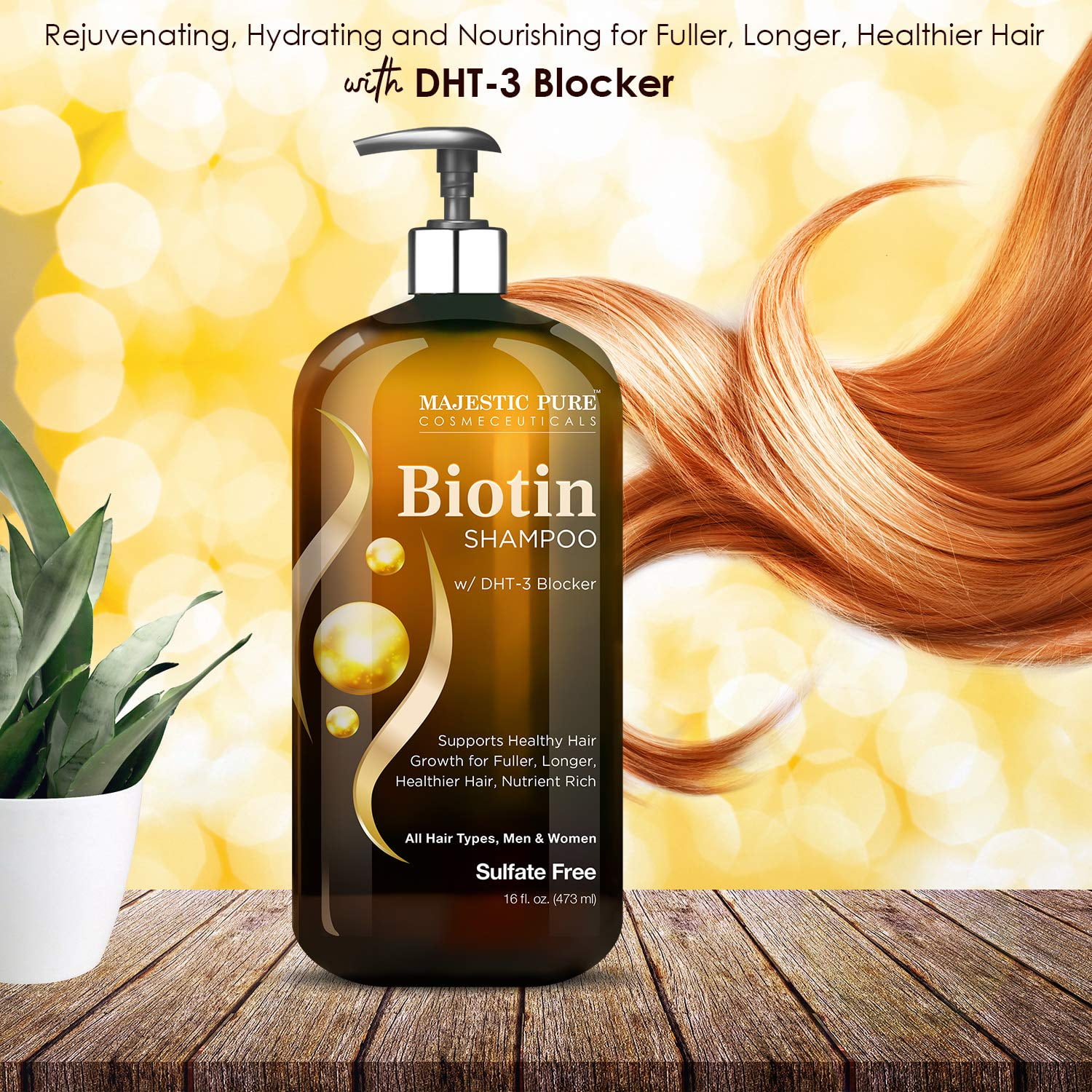 Hair Growth Shampoo with Biotin - DHT Blocker - 16oz