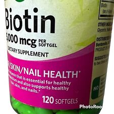 Spring Valley Biotin 5,000 mcg Softgels, 120 Count