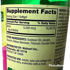 Spring Valley Biotin 5,000 mcg Softgels, 120 Count