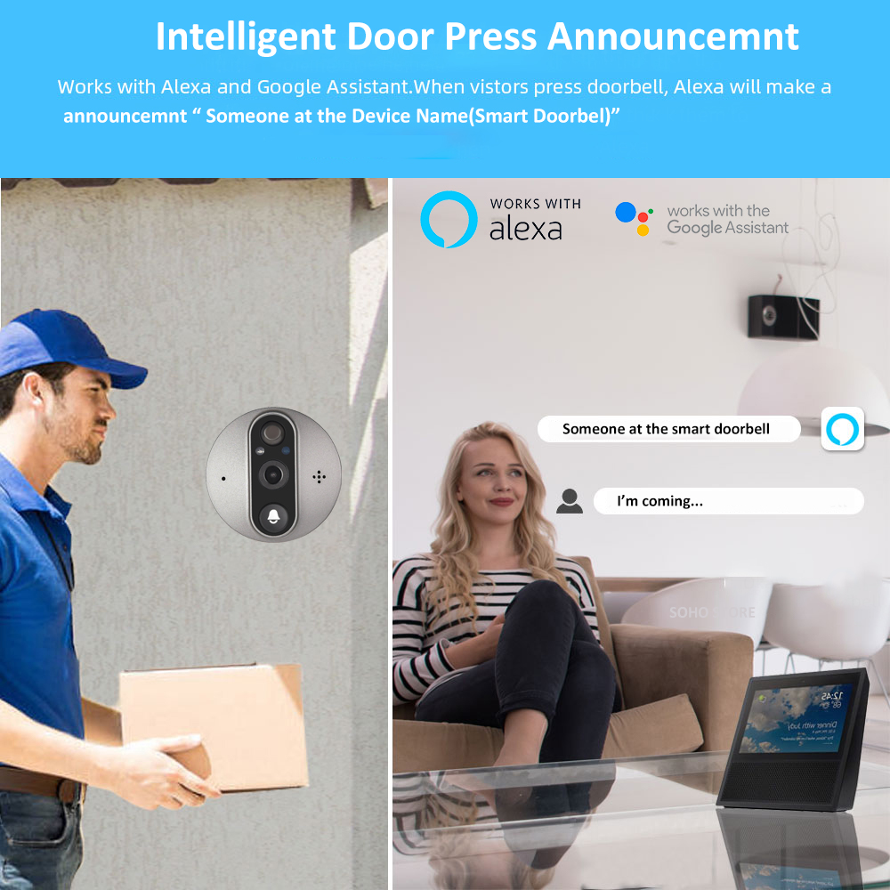 Smart WiFi Doorbell Camera with Audio & Alexa