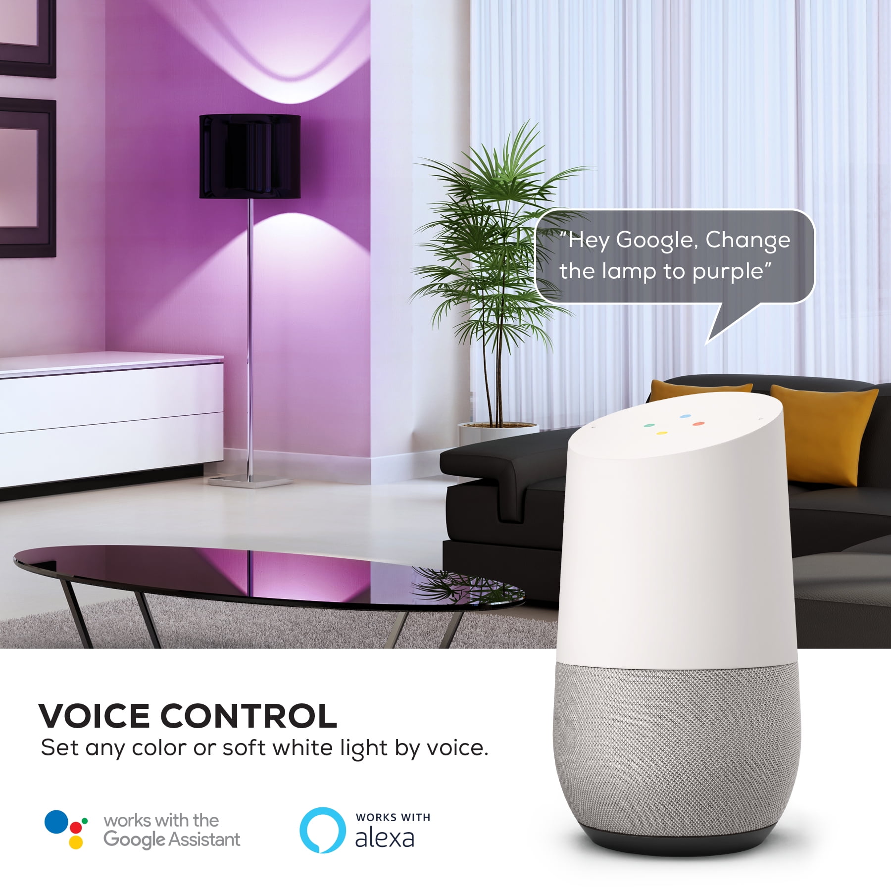 Smart Color Light Bulb with Wi-Fi