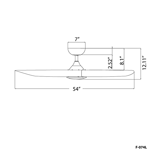 WAC 54in Smart Ceiling Fan with LED