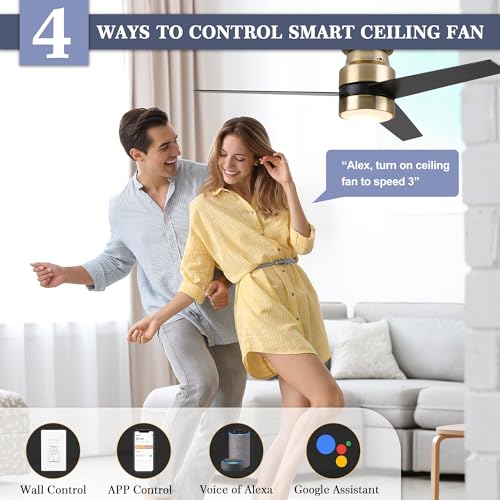 Smart Ceiling Fan with Light for Home Automation
