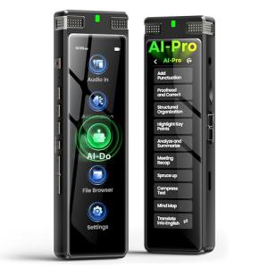 TIMMKOO 136GB AI Voice Recorder with Playback