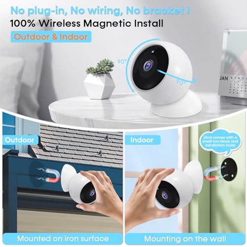 AMTIFO 2K Wireless Home Security Camera 360°