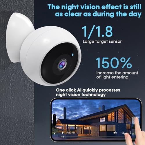 AMTIFO 2K Wireless Home Security Camera 360°