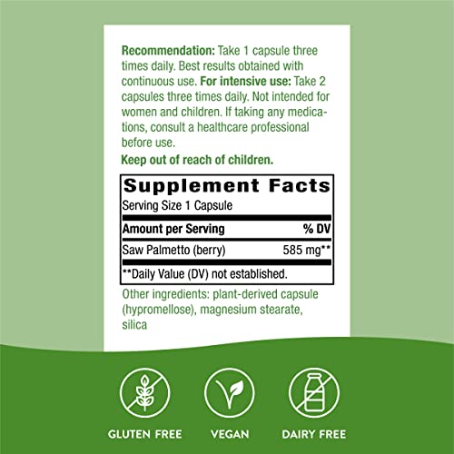 Saw Palmetto Berries 585 mg | 180 Capsules