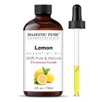 Pure Lemon Essential Oil with Glass Dropper 4 Fl Oz