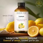 Pure Lemon Essential Oil with Glass Dropper 4 Fl Oz