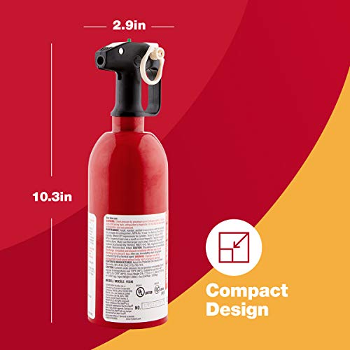 First Alert Auto5 Car Fire Extinguisher, Red