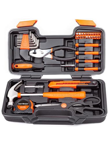 39-Piece Tool Set with Plastic Toolbox Case