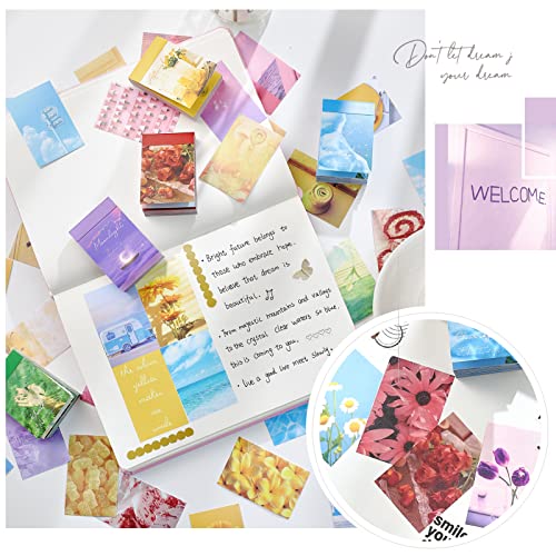 300 Pcs Aesthetic Scrapbook Paper for Crafts