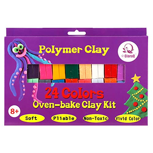24 Color Polymer Clay Starter Kit for Kids