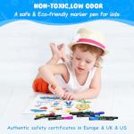 Maxtek 12-Pack Colorful Fine Tip Dry Erase Markers