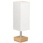 Wood Grain Table Lamp with Fabric Shade