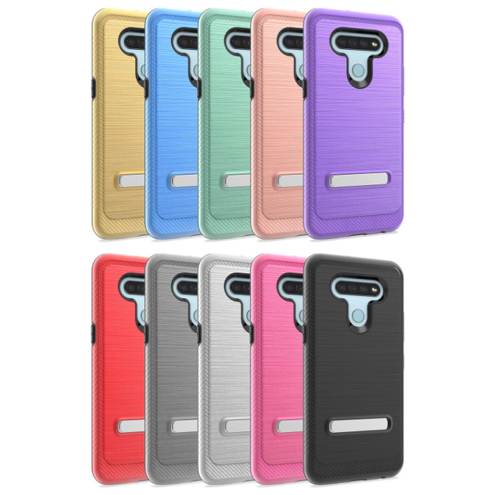 LG K51 Phone Case with Kickstand and Glass Protector