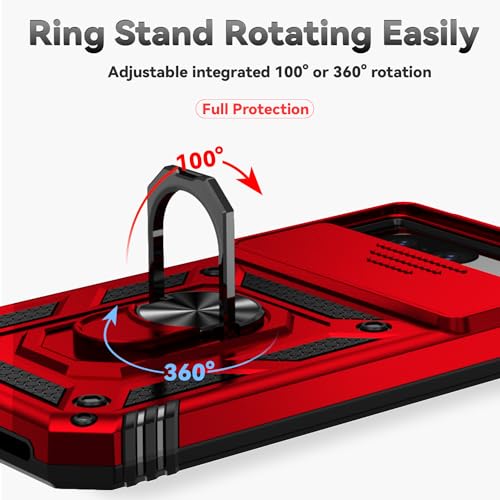 Red Google Pixel 8A Case with HD Screen Protector