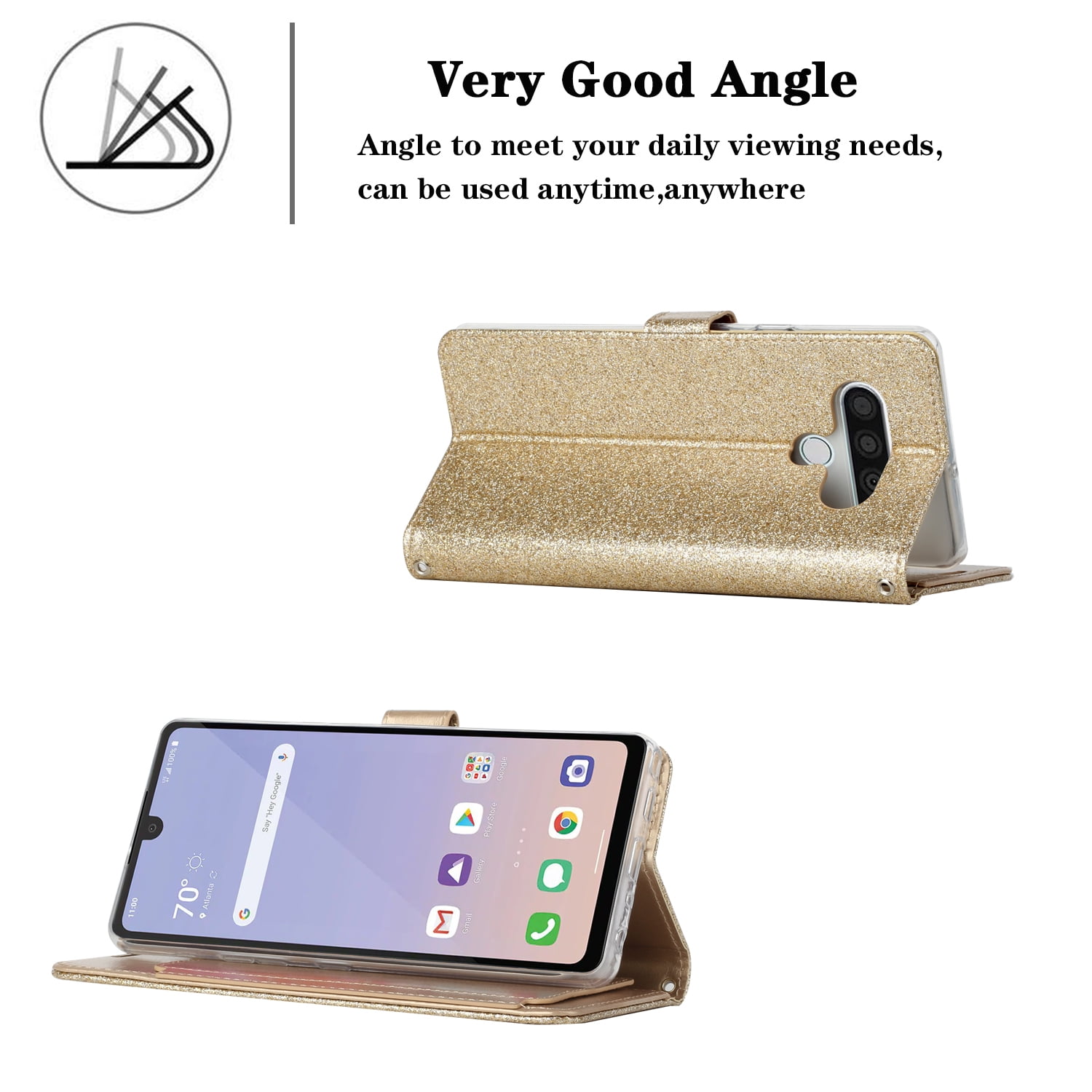 Purple LG Stylo 6 Case with Diamond Sparkle