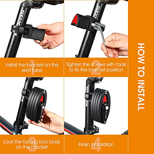 CYCLESPEED Foldable Bike Chain Lock - Strong Security