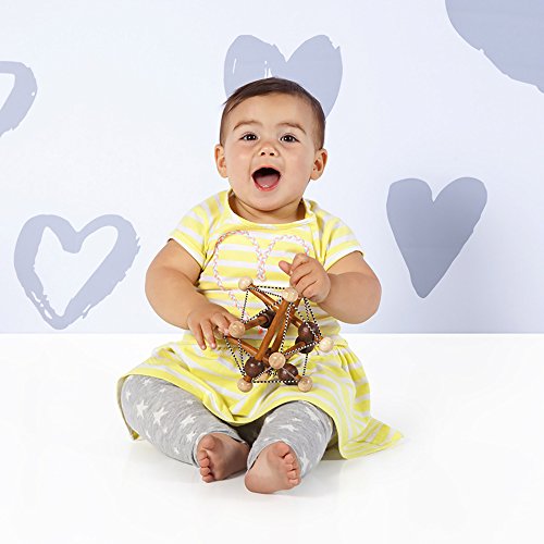 Manhattan Toy Artful Skwish Wooden Baby Rattle