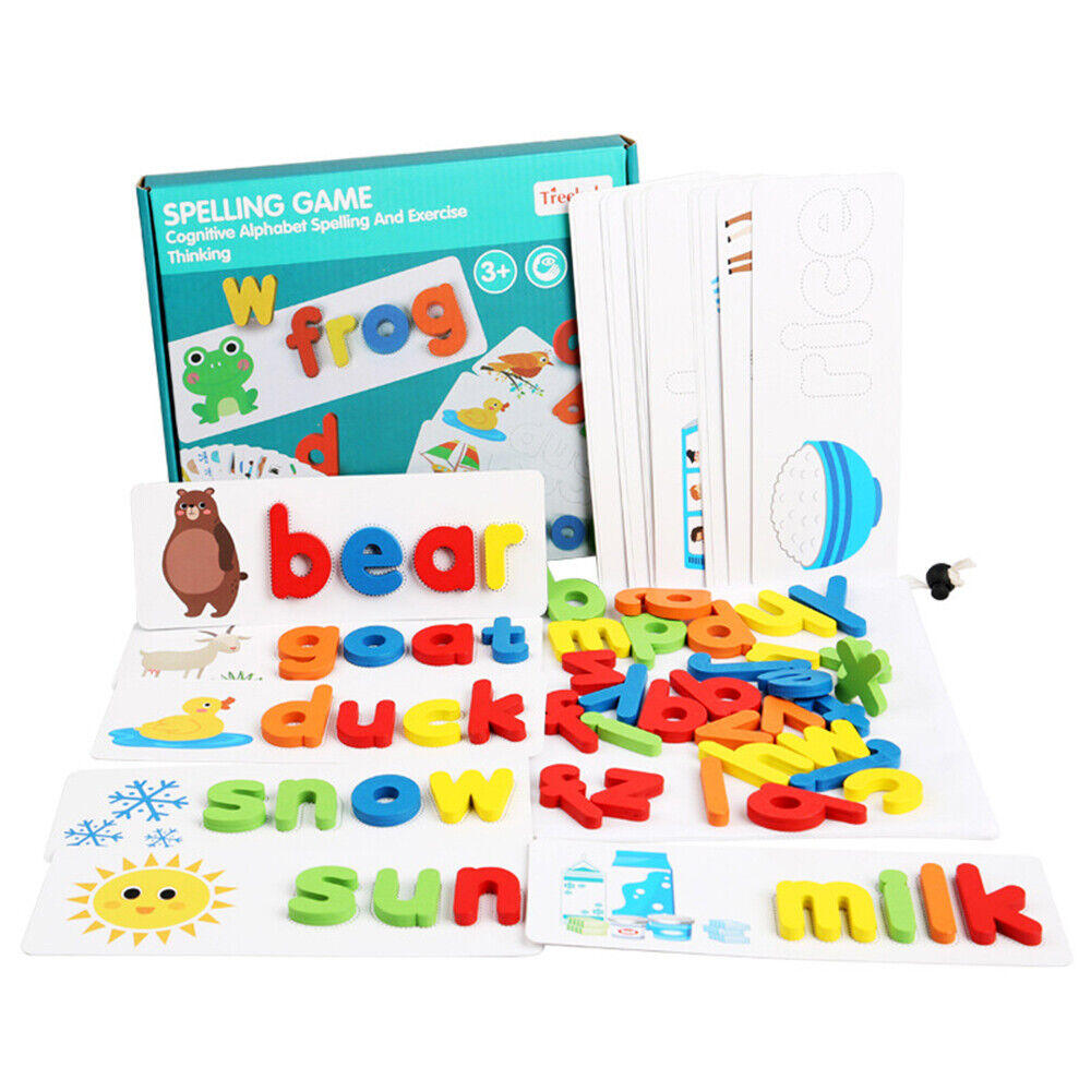 Wooden Spelling Learning Toys for Kids Ages 3-12