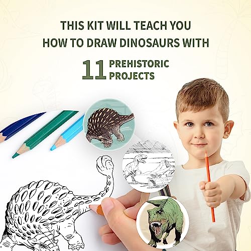Dinosaur Sketching Kit: Learn Art with SpiceBox