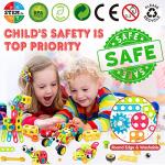 195 PCS STEM Building Blocks for Kids Ages 3-10