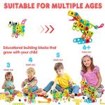 195 PCS STEM Building Blocks for Kids Ages 3-10