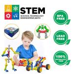 Caferria STEM Building Kit for Kids, 110 Pieces
