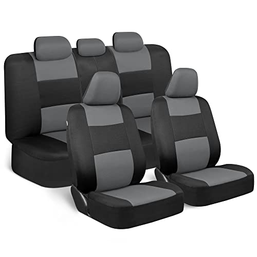 BDK Gray and Black PolyPro Seat Covers Set
