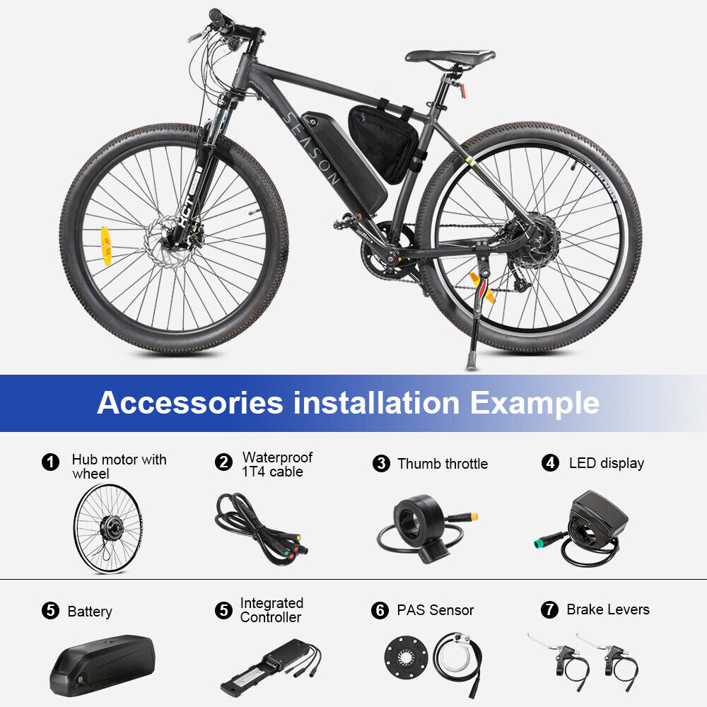26-Inch Electric Bike Conversion Kit with Battery