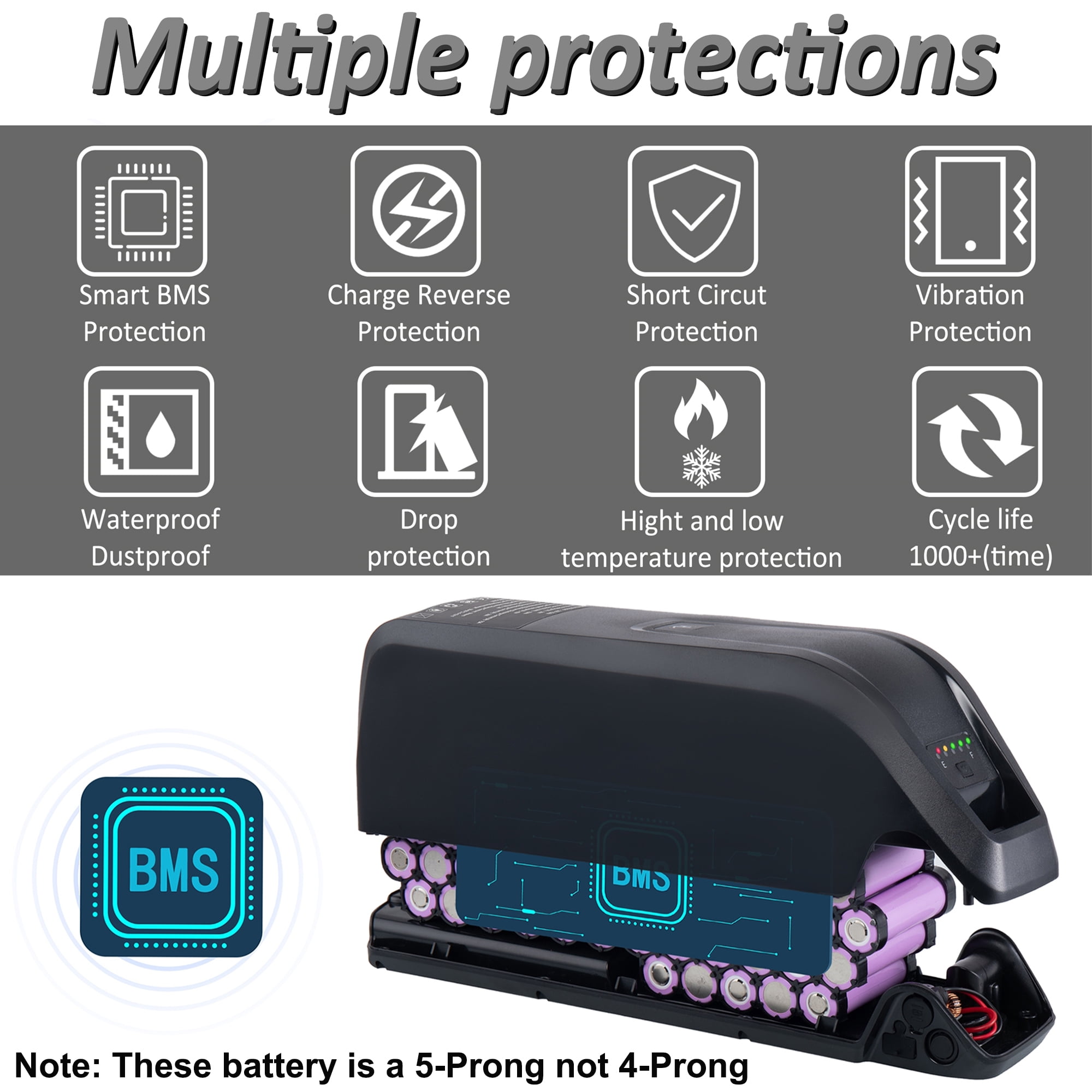 High-performance 48V Ebike Lithium Battery (1500W)