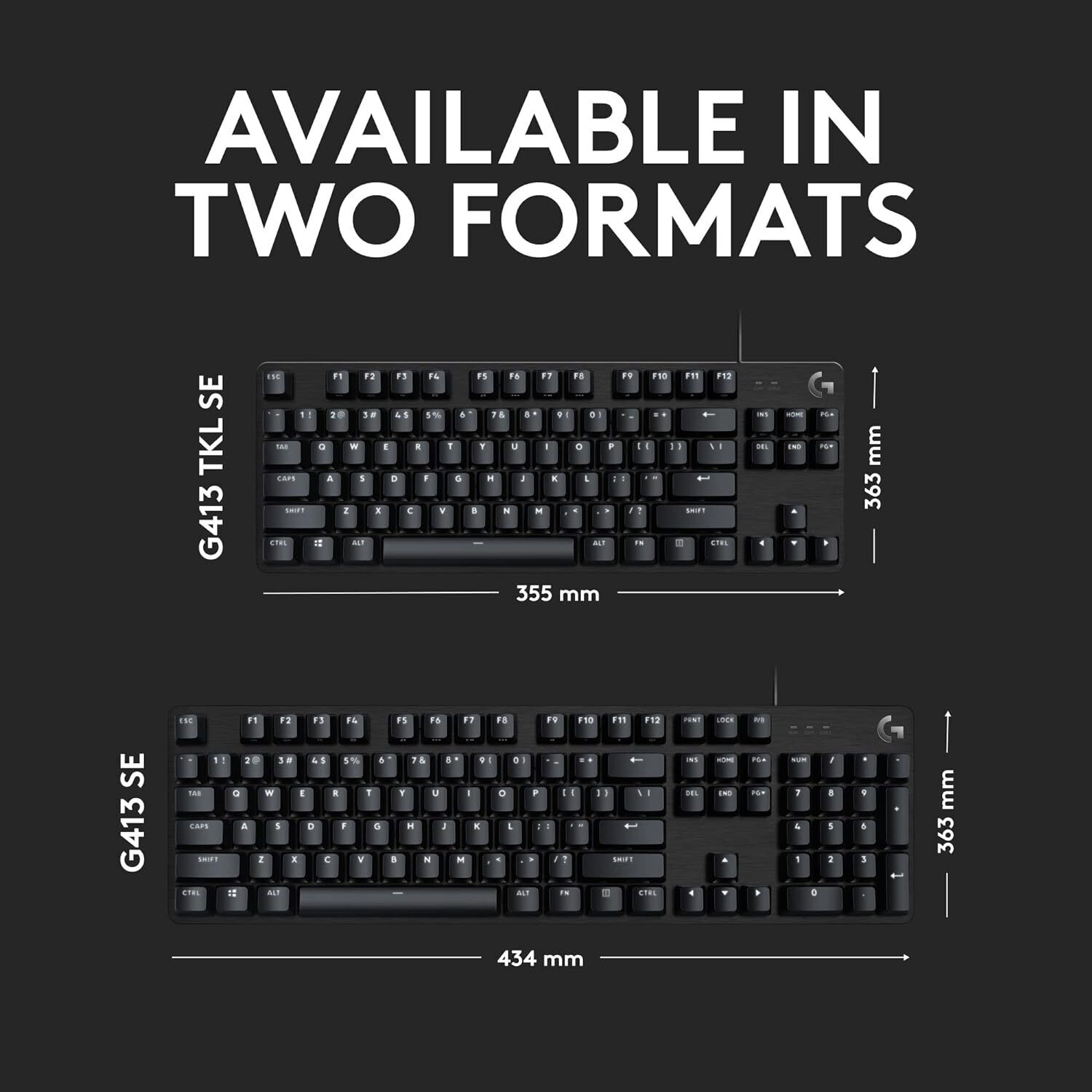 Logitech G413 SE Full-Size Gaming Keyboard - Black